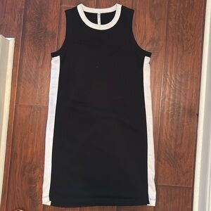 Fabletics Sport black and white stripe dress SZ M